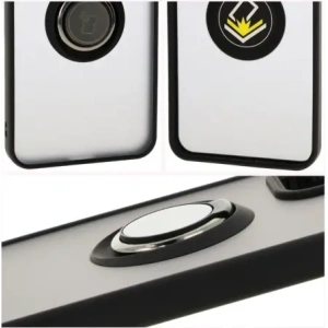 Kup Etui z uchwytem na palec Bizon Case Hybrid Ring do Oppo Reno 12 przydymione z czarną ramką - BIZ6936 - {ean13} - Sklep Home Screen
