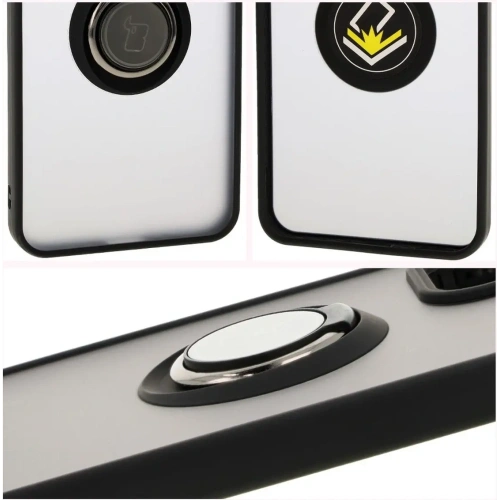 Kup Etui s úchytem na prst Bizon Case Hybrid Ring pro Oppo Reno 12 kouřové s černým rámečkem - BIZ6936 - {ean13} - Sklep Home Screen