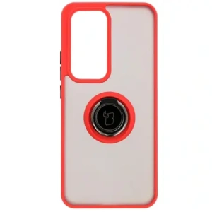 Kup Etui z uchwytem na palec Bizon Case Hybrid Ring do Oppo Reno 12 przydymione z czerwoną ramką - BIZ6937 - {ean13} - Sklep Home Screen
