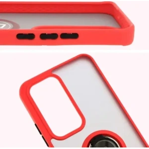 Kup Etui z uchwytem na palec Bizon Case Hybrid Ring do Oppo Reno 12 przydymione z czerwoną ramką - BIZ6937 - {ean13} - Sklep Home Screen