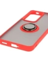 Buy Bizon Case Hybrid Ring Oppo Reno 12 smoky with a red frame - BIZ6937 - {ean13} - Home Screen Store Europe