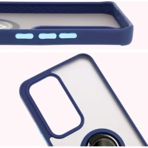 Kup Etui z uchwytem na palec Bizon Case Hybrid Ring do Oppo Reno 12 przydymione z granatową ramką - BIZ6938 - {ean13} - Sklep Home Screen