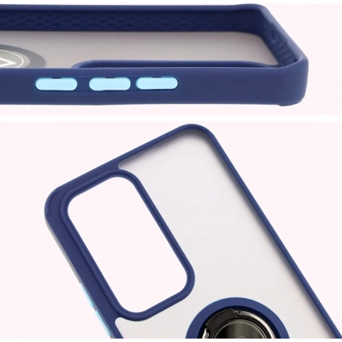 Kup Etui s úchytem na prst Bizon Case Hybrid Ring pro Oppo Reno 12 kouřové s modrým rámečkem - BIZ6938 - {ean13} - Sklep Home Screen