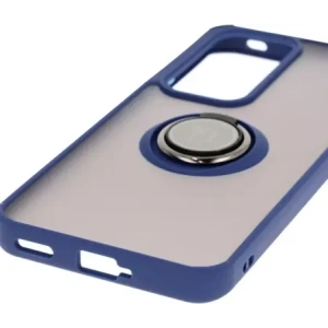 Kup Etui z uchwytem na palec Bizon Case Hybrid Ring do Oppo Reno 12 przydymione z granatową ramką - BIZ6938 - {ean13} - Sklep Home Screen