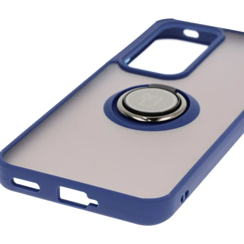 Kup Etui s úchytem na prst Bizon Case Hybrid Ring pro Oppo Reno 12 kouřové s modrým rámečkem - BIZ6938 - {ean13} - Sklep Home Screen