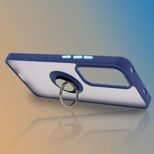 Kup Etui s úchytem na prst Bizon Case Hybrid Ring pro Oppo Reno 12 kouřové s modrým rámečkem - BIZ6938 - {ean13} - Sklep Home Screen