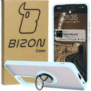 Kup Etui s úchopem na prst Bizon Case Hybrid Ring pro Oppo Reno 12 kouřové s světle modrým rámečkem. - BIZ6939 - {ean13} - Sklep Home Screen