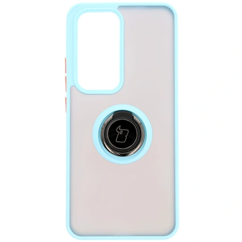 Kup Etui s úchopem na prst Bizon Case Hybrid Ring pro Oppo Reno 12 kouřové s světle modrým rámečkem. - BIZ6939 - {ean13} - Sklep Home Screen