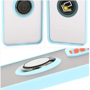 Buy Bizon Case Hybrid Ring Oppo Reno 12 smoky with a light blue frame - BIZ6939 - {ean13} - Home Screen Store Europe