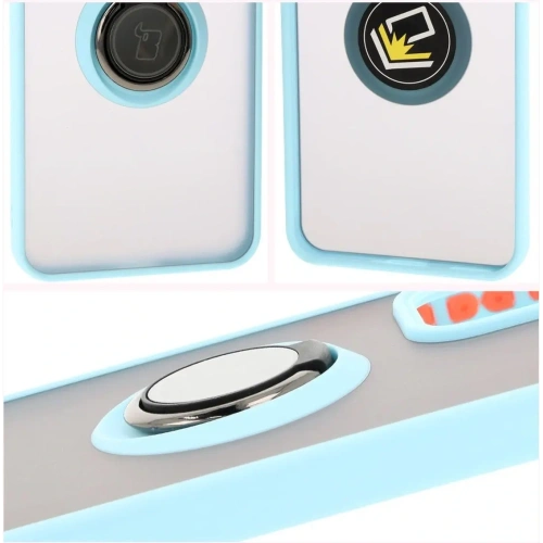 Kup Etui s úchopem na prst Bizon Case Hybrid Ring pro Oppo Reno 12 kouřové s světle modrým rámečkem. - BIZ6939 - {ean13} - Sklep Home Screen