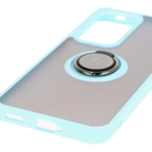 Kup Etui s úchopem na prst Bizon Case Hybrid Ring pro Oppo Reno 12 kouřové s světle modrým rámečkem. - BIZ6939 - {ean13} - Sklep Home Screen