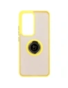 Buy Bizon Case Hybrid Ring Oppo Reno 12 smoky with a yellow frame - BIZ6940 - {ean13} - Home Screen Store Europe