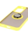 Buy Bizon Case Hybrid Ring Oppo Reno 12 smoky with a yellow frame - BIZ6940 - {ean13} - Home Screen Store Europe