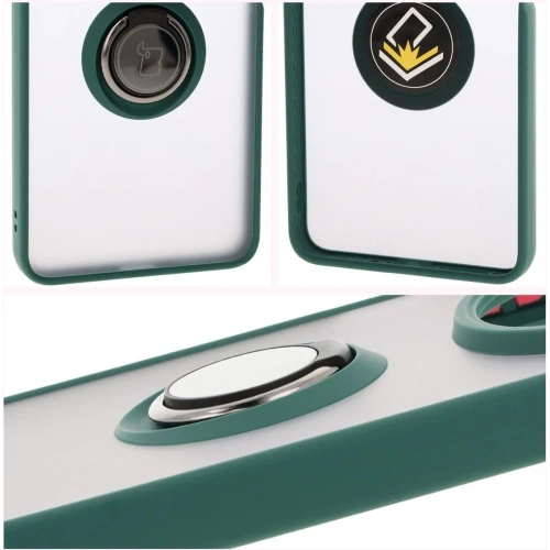 Kup Bizon Case Hybrid Ring Xiaomi Redmi 14C 4G / POCO C75 fumuriu cu un cadru verde închis - BIZ6941 - {ean13} - Sklep Home Screen