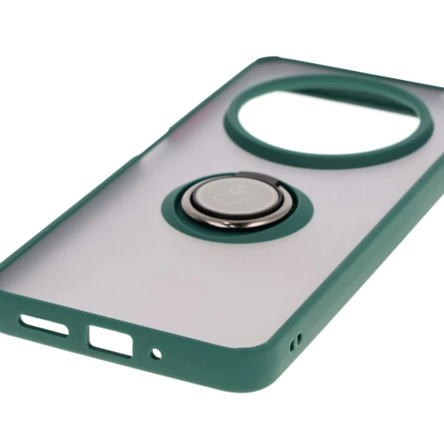 Kup Bizon Case Hybrid Ring Xiaomi Redmi 14C 4G / POCO C75 fumuriu cu un cadru verde închis - BIZ6941 - {ean13} - Sklep Home Screen