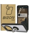 Bizon Case Hybrid Ring Xiaomi Redmi 14C 4G / POCO C75 fumuriu cu un cadru negru