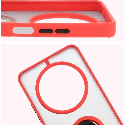 Kup Bizon Case Hybrid Ring Xiaomi Redmi 14C 4G / POCO C75 fumuriu cu un cadru roșu - BIZ6943 - {ean13} - Sklep Home Screen