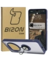 Bizon Case Hybrid Ring Xiaomi Redmi 14C 4G / POCO C75 füstös színben, sötétkék kerettel
