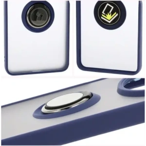 Kup Bizon Case Hybrid Ring Xiaomi Redmi 14C 4G / POCO C75 füstös színben, sötétkék kerettel - BIZ6944 - {ean13} - Sklep Home Screen