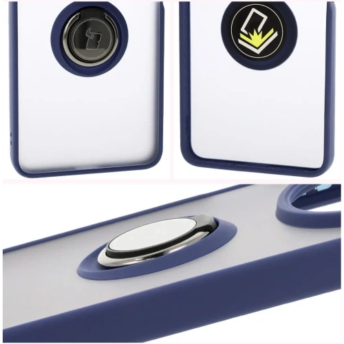 Kup Bizon Case Hybrid Ring Xiaomi Redmi 14C 4G / POCO C75 fumuriu cu un cadru de culoare albastru închis - BIZ6944 - {ean13} - Sklep Home Screen