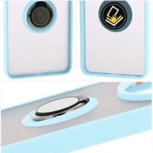 Kup Etui z uchwytem na palec Bizon Case Hybrid Ring do Xiaomi Redmi 14C 4G / POCO C75 przydymione z jasnoniebieską ramką - BIZ6945 - {ean13} - Sklep Home Screen
