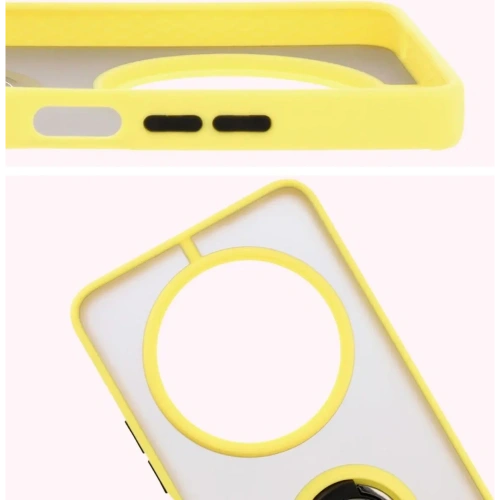 Kup Bizon Case Hybrid Ring Xiaomi Redmi 14C 4G / POCO C75 fumurie cu un cadru galben - BIZ6946 - {ean13} - Sklep Home Screen