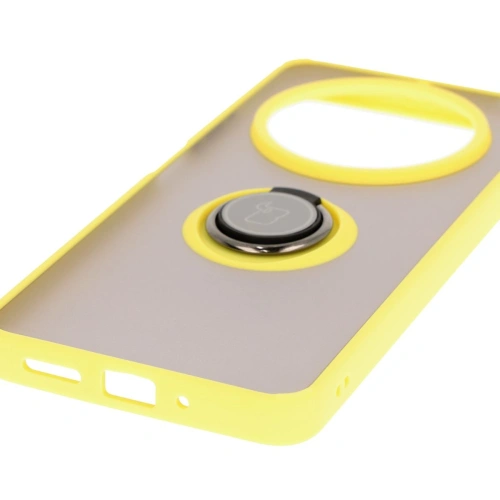 Buy Bizon Case Hybrid Ring Xiaomi Redmi 14C 4G / POCO C75 smoky with a yellow frame - BIZ6946 - {ean13} - Home Screen Store Europe