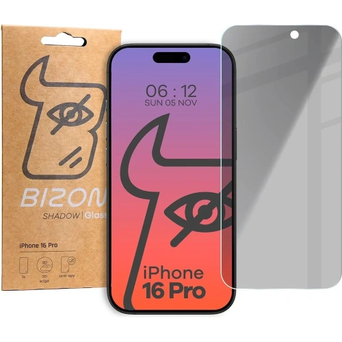 Kup Prywatyzujące szkło hartowane Bizon Glass Clear Shadow do Apple iPhone 16 Pro przyciemniane - BIZ6947 - {ean13} - Sklep Home Screen