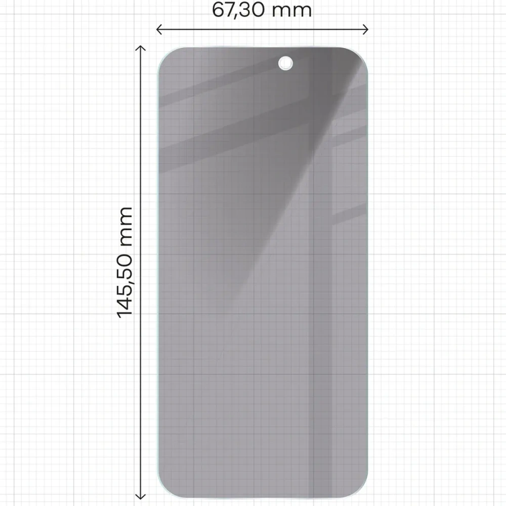 Prywatyzujące szkło hartowane Bizon Glass Clear Shadow do Apple iPhone 16 Pro przyciemniane