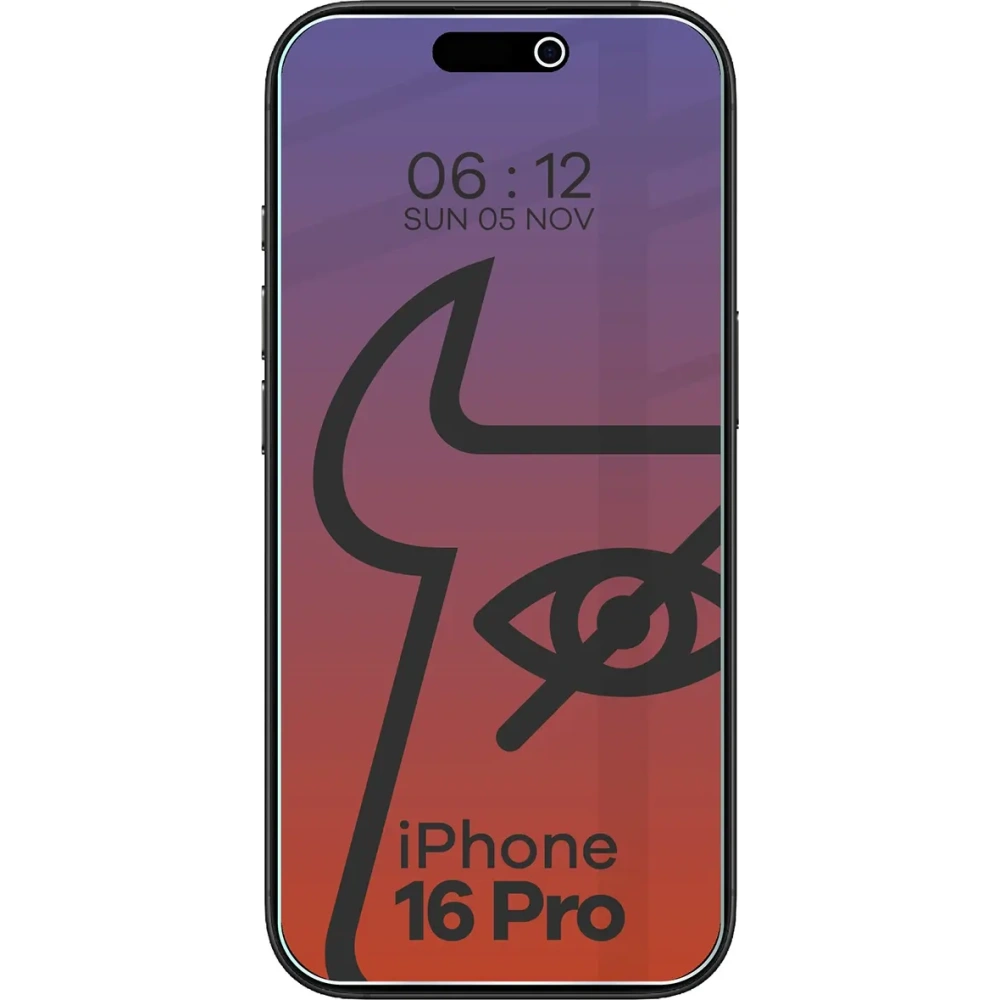 Prywatyzujące szkło hartowane Bizon Glass Clear Shadow do Apple iPhone 16 Pro przyciemniane