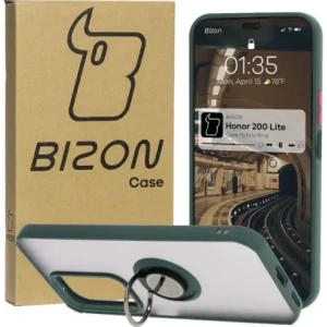 Kup Pouzdro s prstovým držákem Bizon Case Hybrid Ring pro Honor 200 Lite kouřové s tmavozeleným rámem - BIZ6948 - {ean13} - Sklep Home Screen