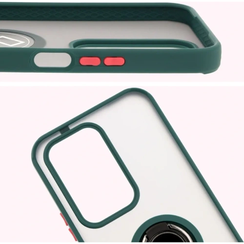Kup Pouzdro s prstovým držákem Bizon Case Hybrid Ring pro Honor 200 Lite kouřové s tmavozeleným rámem - BIZ6948 - {ean13} - Sklep Home Screen
