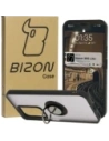 Etui s držákem na prst Bizon Case Hybrid Ring pro Honor 200 Lite kouřové s černým rámečkem