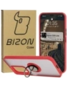 Bizon Case Hybrid Ring Honor 200 Lite smoky with a red frame