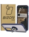 Bizon Case Hybrid Gyűrű Honor 200 Lite füstös, tengerészkék kerettel