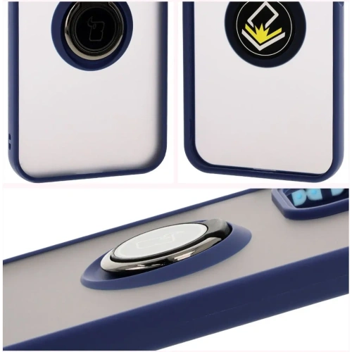 Kup Etui s úchytem na prst Bizon Case Hybrid Ring pro Honor 200 Lite kouřové s modrým rámečkem - BIZ6951 - {ean13} - Sklep Home Screen