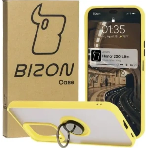 Kup Etui s úchopem na prst Bizon Case Hybrid Ring pro Honor 200 Lite kouřové s žlutým rámečkem - BIZ6953 - {ean13} - Sklep Home Screen