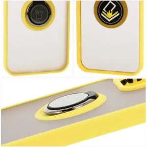 Buy Bizon Case Hybrid Ring Honor 200 Lite smoky with a yellow frame - BIZ6953 - {ean13} - Home Screen Store Europe