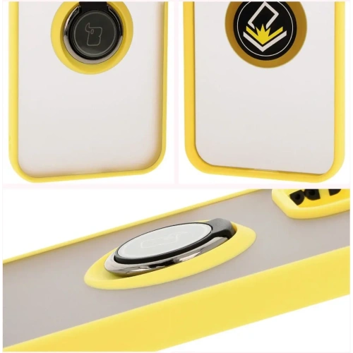 Buy Bizon Case Hybrid Ring Honor 200 Lite smoky with a yellow frame - BIZ6953 - {ean13} - Home Screen Store Europe