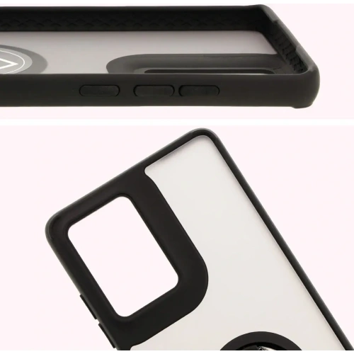 Kup Bizon Case Hybrid Ring Motorola Moto G85 5G fumuriu cu un cadru negru - BIZ6954 - {ean13} - Sklep Home Screen
