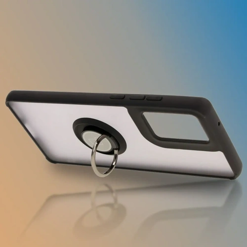 Kup Bizon Case Hybrid Ring Motorola Moto G85 5G füstös fekete kerettel - BIZ6954 - {ean13} - Sklep Home Screen