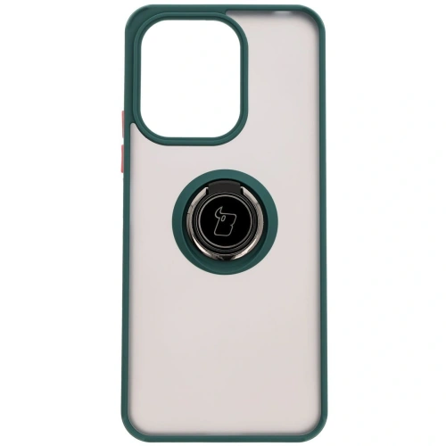 Buy Bizon Case Hybrid Ring Xiaomi Redmi 13 4G smoky with a dark green frame - BIZ6955 - {ean13} - Home Screen Store Europe
