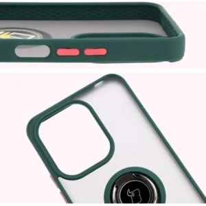 Buy Bizon Case Hybrid Ring Xiaomi Redmi 13 4G smoky with a dark green frame - BIZ6955 - {ean13} - Home Screen Store Europe