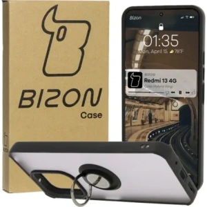 Kup Bizon Case Hybrid Ring Xiaomi Redmi 13 4G rauchig mit einem schwarzen Rahmen - BIZ6956 - {ean13} - Sklep Home Screen