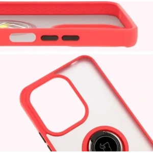 Buy Bizon Case Hybrid Ring Xiaomi Redmi 13 4G smoky with a red frame - BIZ6957 - {ean13} - Home Screen Store Europe