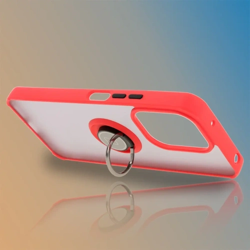 Buy Bizon Case Hybrid Ring Xiaomi Redmi 13 4G smoky with a red frame - BIZ6957 - {ean13} - Home Screen Store Europe