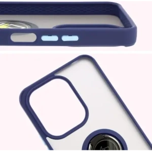 Buy Bizon Case Hybrid Ring Xiaomi Redmi 13 4G smoky with a navy blue frame - BIZ6958 - {ean13} - Home Screen Store Europe