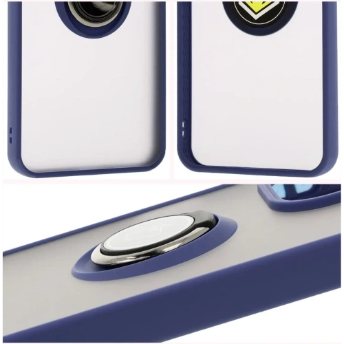 Kup Bizon Case Hybrid Ring Xiaomi Redmi 13 4G rauchig mit einem marineblauen Rahmen - BIZ6958 - {ean13} - Sklep Home Screen