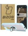 Bizon Case Hybrid Ring Xiaomi Redmi 13 4G fumuriu cu un cadru bleu deschis