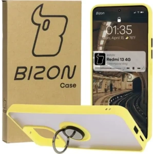 Kup Bizon Case Hybrid Ring Xiaomi Redmi 13 4G rauchig mit einem gelben Rahmen - BIZ6960 - {ean13} - Sklep Home Screen